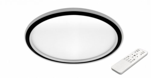 MasterLED Galaxis Apollo 66 W-os 40x4 cm fekete LED távirányítós mennyezeti lámpa