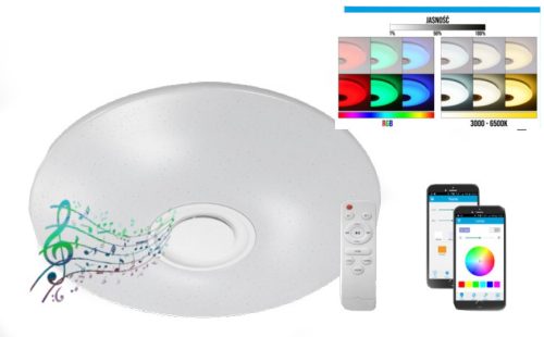 MasterLED Porto 72 W-os 50 cm fehér LED távirányítós mennyezeti lámpa