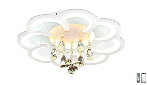Lucero Mara 72 W-os 60 cm átmérőjű fekete LED távirányítós és mobil applikációval vezérelhető mennyezeti lámpa
