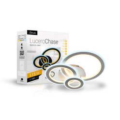   Lucero Chase 115 W-os 50 cm átmérőjű fehér LED távirányítós és mobil applikációval vezérelhető mennyezeti lámpa