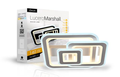 Lucero Marshall 140 W-os 50 cm átmérőjű fehér LED távirányítós és mobil applikációval vezérelhető mennyezeti lámpa