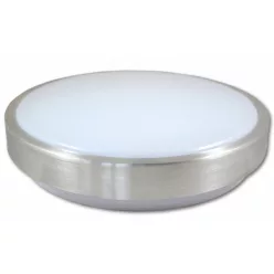   MasterLED Solen Ø330 mm kerek ezüst színű mennyezeti lámpa 2xE27 foglalattal beépített mozgásérzékelővel