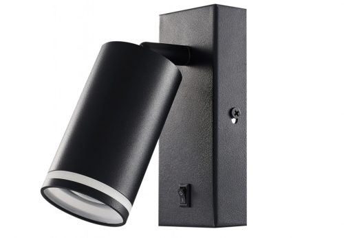 MasterLED Ring fekete oldalfali lámpa GU10-es foglalattal
