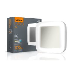   Videx Vika 15 W-os 190x190 mm négyzet alakú natúr fehér fehér mennyezeti lámpa IP65-ös védettségű