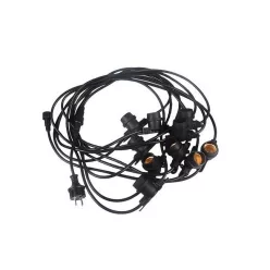   MasterLED Girlanda LED 20 m hosszúrságú 40x E27-es foglalatot tartalmazó sorolható fényfüzér