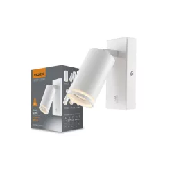 Videx KENT fekete oldalfali lámpa keret GU10-es foglalattal