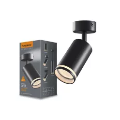   Videx MARTIN fekete mennyezeti lámpa keret GU10-es foglalattal