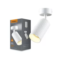   Videx Grant fehér anyagában mintás mennyezeti lámpa keret GU10-es foglalatta