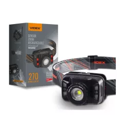   Videx LED Fejlámpa natúrfehér újratölthető akkumulátorral H045Z