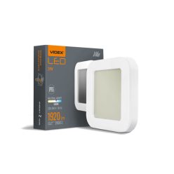   Videx Vika 24 W-os 320x320mm négyzet alakú fehér mennyezeti lámpa IP65-ös védettségű