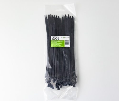 EcoLight Kábelkötegelő OK-36200B 3 6x200 mm fekete 100 db-os kiszerelés
