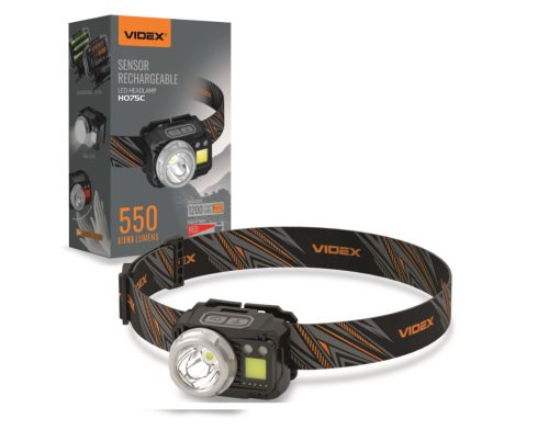 Videx LED Fejlámpa újratölthető akkumulátorral H075C