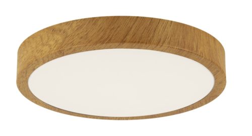 Strühm ATUT kör alakú 24W-os LED lámpa tölgy 380x380 mm IP44-es védettségű