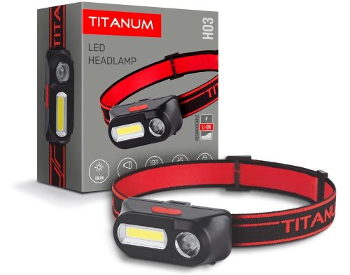 Videx TITANUM LED Fejlámpa újratölthető akkumulátorral 6500K TLF-H03