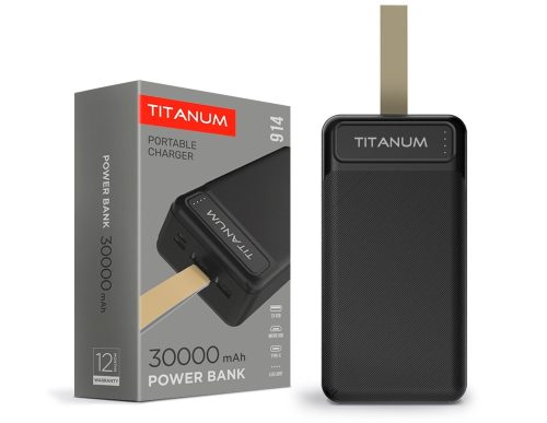 Videx TITANUM power bank fekete színű 30000mAh TPB-914
