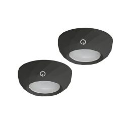   MasterLED fekete színű szekrény alatti LED lámpa 2x2LED 4000K