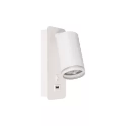   MasterLED Ring fehér oldalfali lámpa GU10-es foglalattal USB csatlakozóval