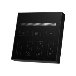   Mi Light 4 zónás falra szerelhető mágneses érintős dimmer fényerő szabályozó fekete színben