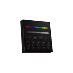   Mi Light 4 zónás falra szerelhető mágneses érintős fényerő szabályozó fekete színben (RGBW)