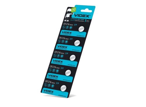 Videx CR1216 40mAh gombelem (darabár min. rendelhető mennyiség 5 db)