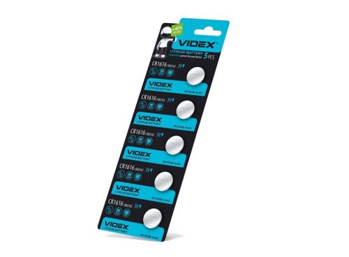 Videx CR1616 50mAh gombelem (darabár min. rendelhető mennyiség 5 db)