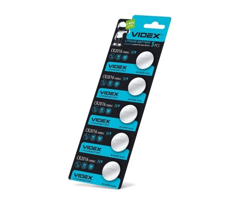 Videx CR2016 80mAh gombelem (darabár min. rendelhető mennyiség 5 db)