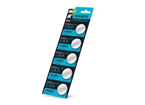 Videx CR2430 290mAh gombelem (darabár min. rendelhető mennyiség 5 db)