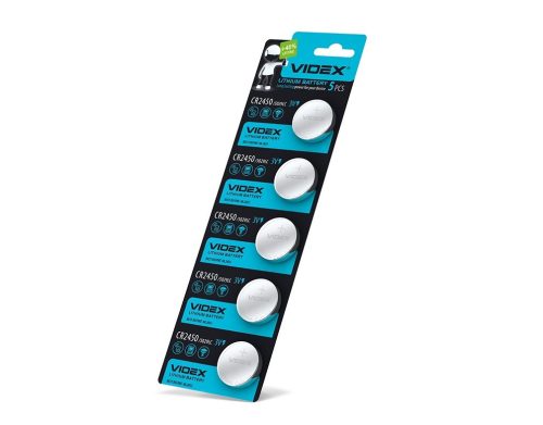 Videx CR2450 580mAh gombelem (darabár min. rendelhető mennyiség 5 db)