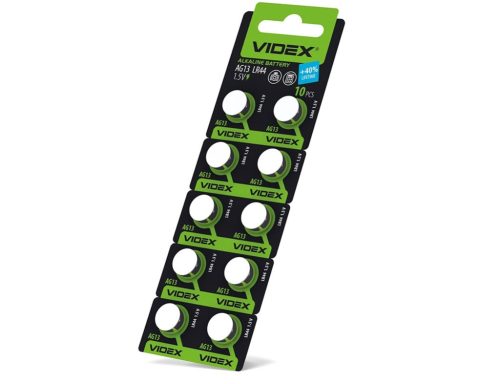 Videx AG13/LR44 158mAh alkáli gombelem (darabár min. rendelhető mennyiség 10 db)
