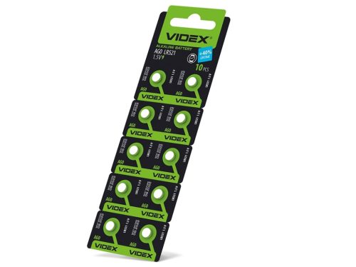 Videx AG0/LR521 10mAh alkáli gombelem (darabár min. rendelhető mennyiség 10 db)