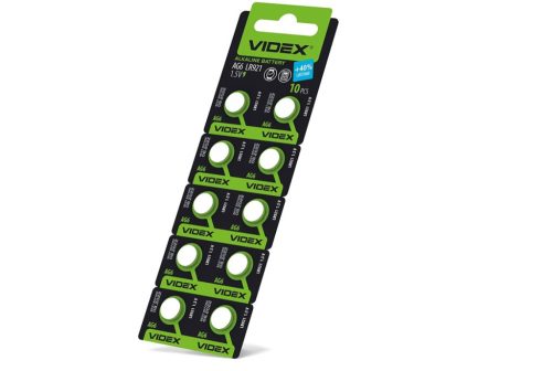 Videx AG6/LR921 25mAh alkáli gombelem (darabár min. rendelhető mennyiség 10 db)
