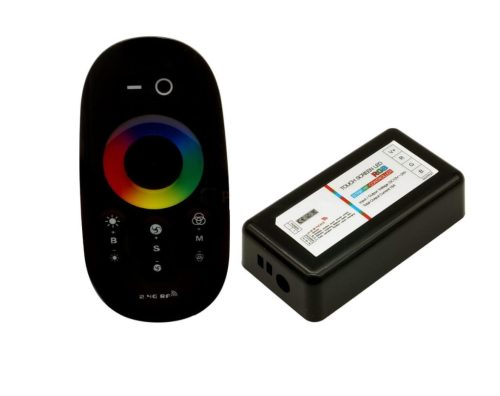 EcoLight RGBW távirányító fekete színű + 1 db vezérlő 24A 288W RF