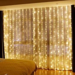   MasterLED 3x3m-es LED függöny meleg fehér USB csatlakozóval és távirányítóval