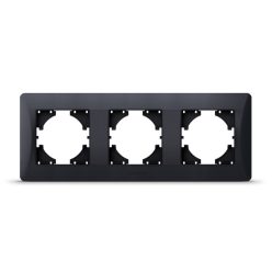   Videx Binera fekete színű hármas vízszintes keret (12/96)