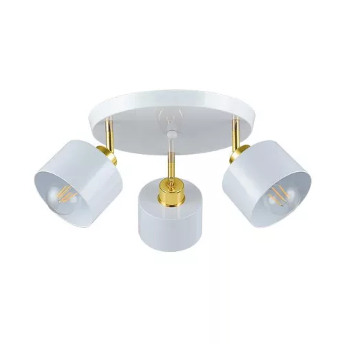 MasterLED Elza 3xE27 foglalatú kerek állítható fehér/arany színű mennyezeti lámpa