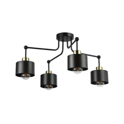   MasterLED Elza 4xE27 foglalatú fekete/réz színű mennyezeti lámpa