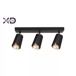   MasterLED Bud fekete/arany mennyezeti lámpa keret 3xGU10-es foglalattal