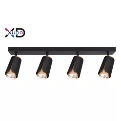   MasterLED Bud fekete/arany mennyezeti lámpa keret 4xGU10-es foglalattal