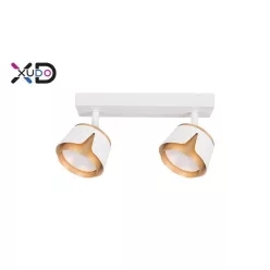   MasterLED Bud fekete/fehér kerek mennyezeti lámpa keret 2xGX53-es foglalattal