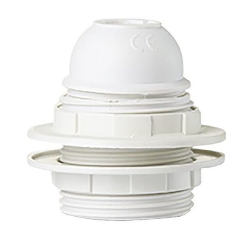E27-es fehér műanyag csillár foglalat 220-240V