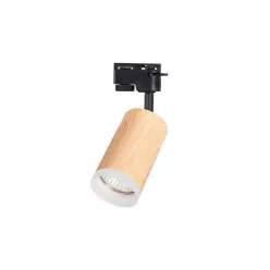   MasterLED Woody fa+matt fekete színű sínre szerelhető lámpa GU10-es foglalattal