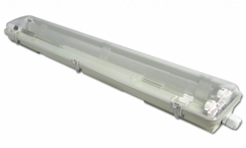 MasterLED 60 cm-es üres armatúra 2x18 W-os víztiszta fedéllel