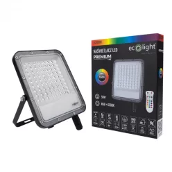   EcoLight 50 W-os RGB LED reflektor távirányítóval IP65 védettséggel
