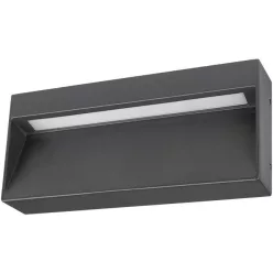   MasterLED Santiago 6 W-os sötétszürke téglalap alakú oldalfali lámpa