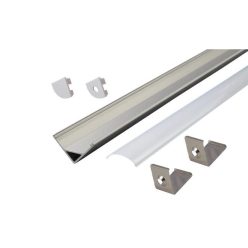   MasterLED Sarok aluprofil íves opál fedéllel 2 méteres szál