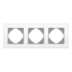   Videx Binera fehér színű hármas vízszintes üvegkeret (6/48)