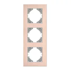   Videx Binera rosegold színű alumínium hármas függőleges keret (6/48)