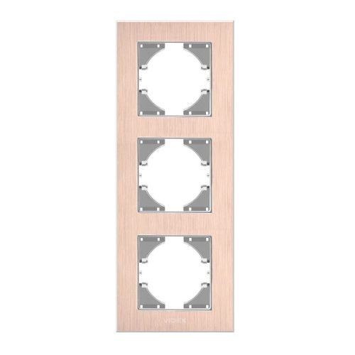 Videx Binera rosegold színű alumínium hármas függőleges keret (6/48)