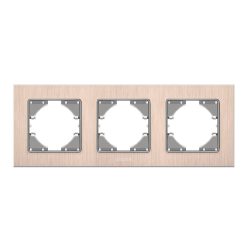   Videx Binera rosegold színű alumínium hármas vízszintes keret (6/48)