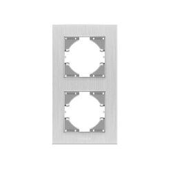   Videx Binera ezüst színű alumínium dupla függőleges keret (6/48)